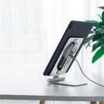 Suport universal tableta Nillkin PowerHold, Incarcare Wireless 15W, USB-C, Ajustabil, Silver