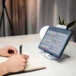 Suport universal tableta Nillkin PowerHold, Incarcare Wireless 15W, USB-C, Ajustabil, Silver
