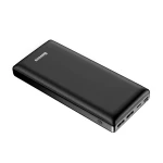 PowerBank Baseus Mini JA, PPJAN-C01, 30000 mAh, 2 x USB, 1 x Lightning , 1 x USB-C, 1 x Micro USB, Negru, Quick Charge 3A, Cu afisaj LED