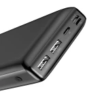 PowerBank Baseus Mini JA, PPJAN-C01, 30000 mAh, 2 x USB, 1 x Lightning , 1 x USB-C, 1 x Micro USB, Negru, Quick Charge 3A, Cu afisaj LED