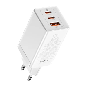 Incarcator telefon, Baseus, 1 x USB-A, 2 x USB-C PD, 65W, 110-240V, Alb