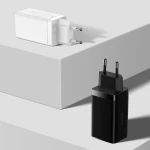 Incarcator telefon, Baseus, 1 x USB-A, 2 x USB-C PD, 65W, 110-240V, Alb