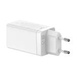 Incarcator telefon, Baseus, 1 x USB-A, 2 x USB-C PD, 65W, 110-240V, Alb