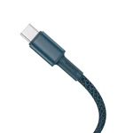 Cablu de incarcare rapida/transfer de date, Baseus, USB-C/USB-C, 1 m, Albastru