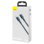 Cablu de incarcare rapida/transfer de date, Baseus, USB-C/USB-C, 1 m, Albastru