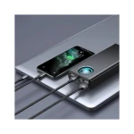 Acumulator Extern Baseus Amblight 30.000 mAh, 65W, Standard PD 3.0 / QC 3.0, 4xUSB, 1xUSB-C PD, Negru
