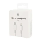 Cablu de date/incarcare Apple pentru iPhone, conector USB-C la Lightning, 1m, alb