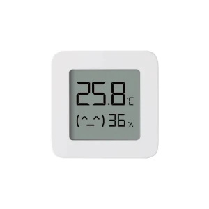 Senzor de temperatura si umiditate bluetooth cu afisaj LCD, Xiaomi, LYWSD03MMC, Alb, Patrat