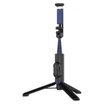 Selfie stick cu telecomanda SAMSUNG, compatibil Android si IOS intre 5-8.5 cm, reglabil intre 20.7-60.8 cm, conectivitate Bluetooth, rotire 360 grade, Model P007, Negru