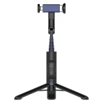 Selfie stick cu telecomanda SAMSUNG, compatibil Android si IOS intre 5-8.5 cm, reglabil intre 20.7-60.8 cm, conectivitate Bluetooth, rotire 360 grade, Model P007, Negru