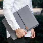 Husa pentru laptop, Nillkin, Versatile, 14 inch, Gri, 3 in 1, Functie suport pentru laptop, Mouse pad, Rezistent la zgaraieturi