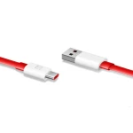 Cablu Date Si Incarcare USB La USB Type-C OnePlus C201A, SUPERVOOC, 1 M, Rosu 5461100018