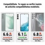 Husa Carte Nillkin Qin Pro, pentru Samsung Galaxy S22, Protectie camera, Piele Eco, Negru