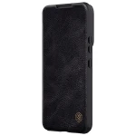 Husa Carte Nillkin Qin Pro, pentru Samsung Galaxy S22, Protectie camera, Piele Eco, Negru
