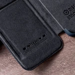 Husa Carte Nillkin Qin Pro, pentru Samsung Galaxy S22, Protectie camera, Piele Eco, Negru