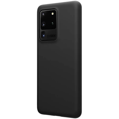 Husa Super Slim protectie spate telefon compatibila Samsung Galaxy S20 Ultra Nillkin Flex Pure, neagra