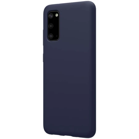 Husa Super Slim protectie spate telefon compatibila Samsung Galaxy S20 / S20 5G Nillkin Flex Pure, albastra