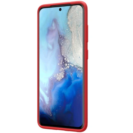 Husa Super Slim protectie spate telefon compatibila Samsung Galaxy S20 / S20 5G Nillkin Flex Pure, rosie