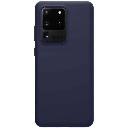 Husa Super Slim protectie spate telefon compatibila Samsung Galaxy S20 Ultra Nillkin Flex Pure, albastra