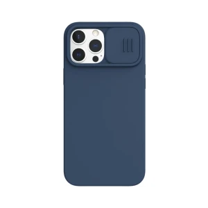 Husa Nillkin Camshield Silky Silicone Compatibila Cu iPhone 13 Pro Max, Interior Microfibra, Albastru