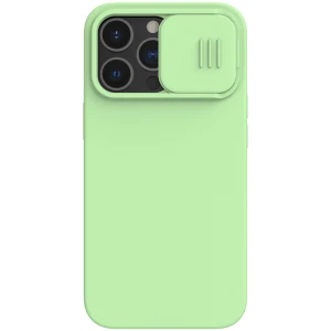 Husa pentru iPhone 13 Pro Nillkin Camshield Silky Magsafe, Protectie camera foto, Plastic, Verde