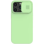 Husa pentru iPhone 13 Pro Nillkin Camshield Silky Magsafe, Protectie camera foto, Plastic, Verde