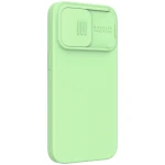 Husa pentru iPhone 13 Pro Nillkin Camshield Silky Magsafe, Protectie camera foto, Plastic, Verde