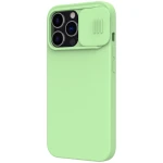 Husa pentru iPhone 13 Pro Nillkin Camshield Silky Magsafe, Protectie camera foto, Plastic, Verde