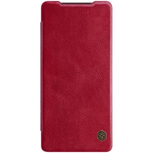Husa de protectie Nillkin Qin Series pentru Samsung Galaxy Note 20, Piele ecologica/Plastic, Rosu