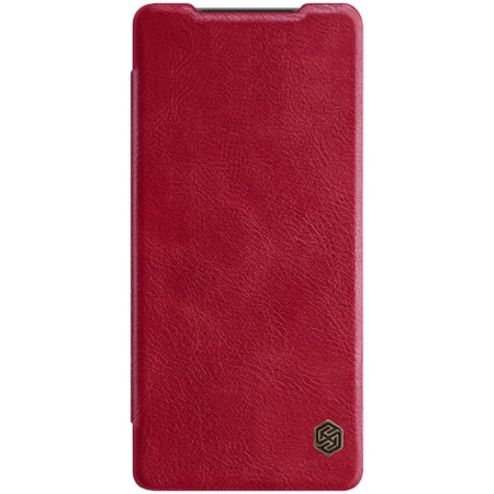 Husa de protectie Nillkin Qin Series pentru Samsung Galaxy Note 20, Piele ecologica/Plastic, Rosu