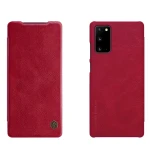 Husa de protectie Nillkin Qin Series pentru Samsung Galaxy Note 20, Piele ecologica/Plastic, Rosu