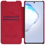 Husa de protectie Nillkin Qin Series pentru Samsung Galaxy Note 20, Piele ecologica/Plastic, Rosu