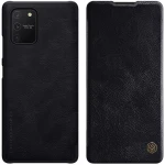Husa Flip Cover Nillkin QIN pentru Samsung Galaxy S10 Lite, Policarbonat/Piele ecologica, Negru