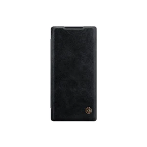 Husa Piele pentru Samsung Note 10 Flip Cover Nillkin Qin - Negru