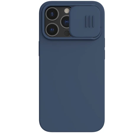 Carcasa NiLLkin Camshield Magnetic Series, pentru iPhone 13, Hard Premium TPU, Albastru