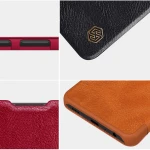Husa pentru Samsung Galaxy A32 4G, Nillkin QIN Leather Case, Rosu