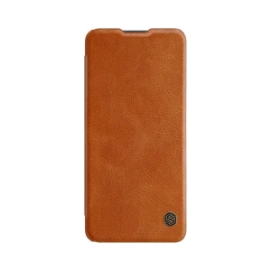 Husa Flip Cover Book Premium Nillkin Qin Compatibila Cu Samsung Galaxy A32 4g, Maro, Piele Ecologica