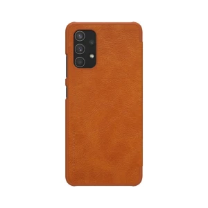 Husa Flip Cover Book Premium Nillkin Qin Compatibila Cu Samsung Galaxy A32 4g, Maro, Piele Ecologica