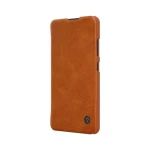 Husa Flip Cover Book Premium Nillkin Qin Compatibila Cu Samsung Galaxy A32 4g, Maro, Piele Ecologica