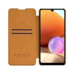 Husa Flip Cover Book Premium Nillkin Qin Compatibila Cu Samsung Galaxy A32 4g, Maro, Piele Ecologica