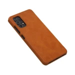 Husa Flip Cover Book Premium Nillkin Qin Compatibila Cu Samsung Galaxy A32 4g, Maro, Piele Ecologica