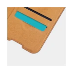 Husa Flip Cover Book Premium Nillkin Qin Compatibila Cu Samsung Galaxy A32 4g, Maro, Piele Ecologica