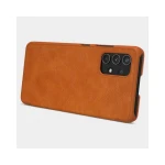 Husa Flip Cover Book Premium Nillkin Qin Compatibila Cu Samsung Galaxy A32 4g, Maro, Piele Ecologica