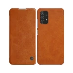 Husa Flip Cover Book Premium Nillkin Qin Compatibila Cu Samsung Galaxy A32 4g, Maro, Piele Ecologica