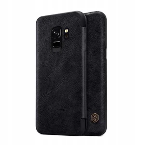 Husa telefon, Piele, Compatibila cu Samsung Galaxy A8 Plus 2018, Negru