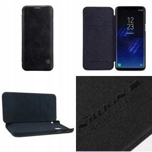 Husa telefon, Piele, Compatibila cu Samsung Galaxy A8 Plus 2018, Negru