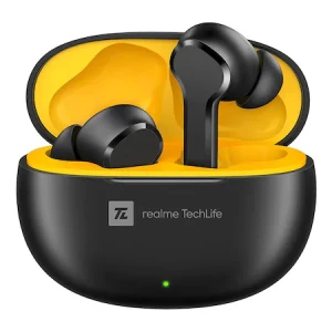 Casti TWS, Realme Buds T100, AI Noise Cancelling, Touch Control, Audio de inalta fidelitate, Autonomie 28 ore, Bluetooth 5.3, Negru