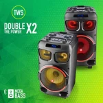 Boxa de podea premium NGS WILD DUB ZERO, BT, 120W, microfon, negru