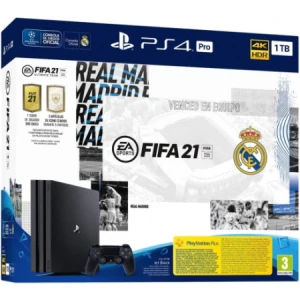 Consola SONY PlayStation 4 Pro, 1TB, Real Madrid Edition + joc FIFA 21