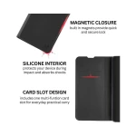 Husa de protectie tip carte CENTO Soho compatibila cu Samsung A14 4G/5G Black Premium, Inchidere magnetica, Protectie Sporita, Anti soc, Anti zgarieturi, Functie de stand